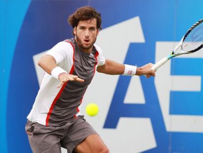 Feliciano López, durante el partido de segunda ronda del torneo de Queens