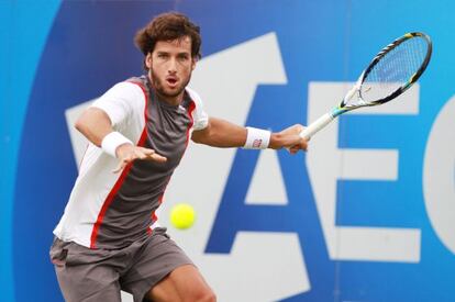 Feliciano López, durante el partido de segunda ronda del torneo de Queens