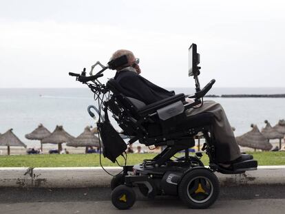 Stephen Hawking, el verano pasado en Tenerife