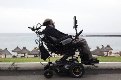 Stephen Hawking, el verano pasado en Tenerife