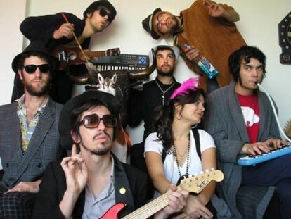 Componentes de Mr. Perfumme, una de las bandas que actúan en el concierto de la sala Mirror.