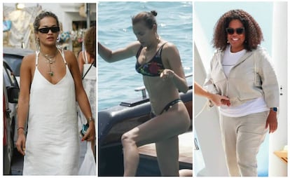 De izquierda a derecha: Rita Ora, Irina Shayk y Oprah Winfrey.