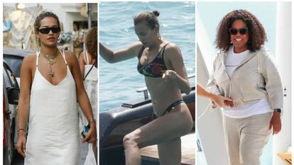 De izquierda a derecha: Rita Ora, Irina Shayk y Oprah Winfrey.