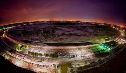 Foto aérea del laboratorio Fermilab, junto a Chicago.