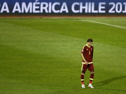 Amorebieta, depois de ser expulso.