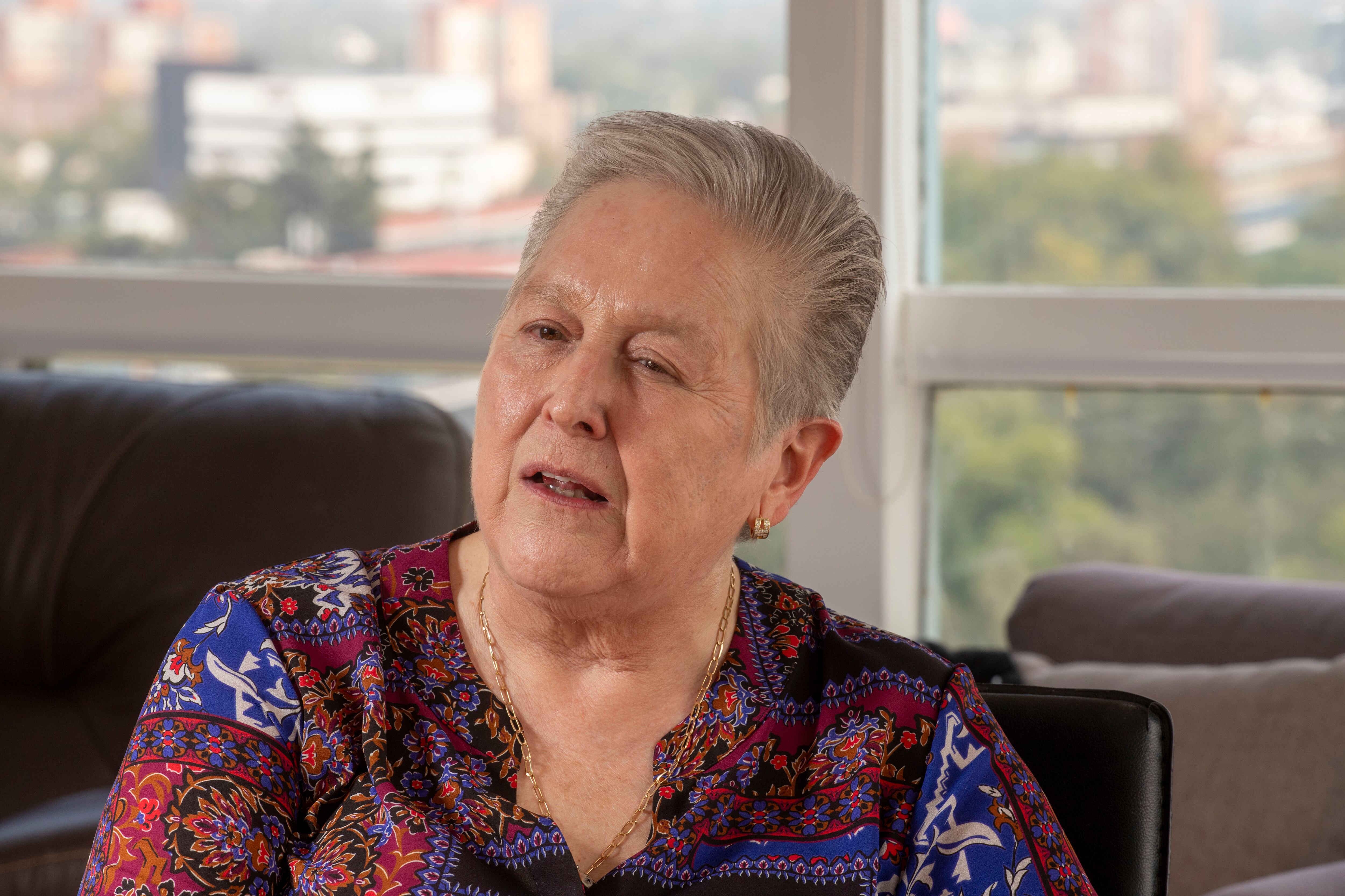 La doctora Patricia Dolores Dávila Aranda, aspirante por la rectoría de la UNAM,  durante entrevista en su oficina en la Torre de Rectoría en Ciudad Universitara el 19 de octubre del 2023.