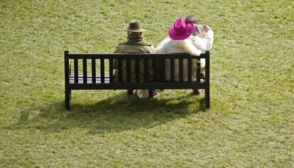 En las praderas de Cheltenham también hubo tiempo para descansar y tomar el sol.