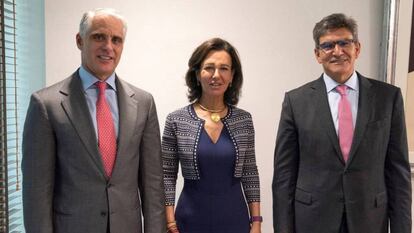 Andrea Orcel, Ana Botín y José Antonio Álvarez