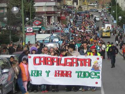 Protesta por la privatización de la cabalgata de Hortaleza