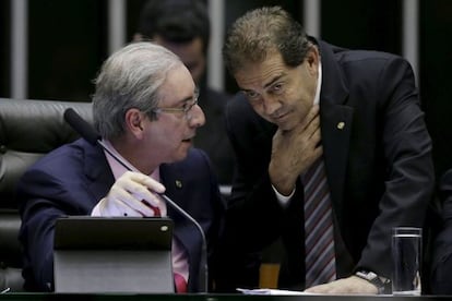 Eduardo Cunha e Paulo Pereira da Silva na ter&ccedil;a-feira.