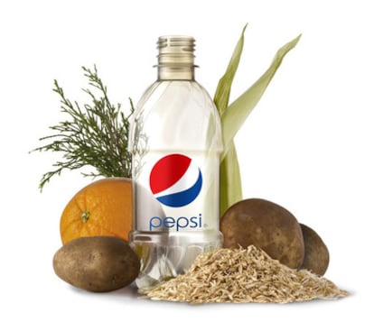 Imagen de la nueva botella reciclable de Pepsi