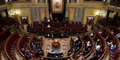 Vista general del hemiciclo del Congreso de los Diputados.