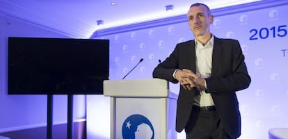 El director general de Danone, Emmanuel Faber, en la presentaci&oacute;n de los resultados anuales de la compa&ntilde;&iacute;a en Par&iacute;s.