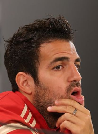 Cesc, durante la rueda de prensa.