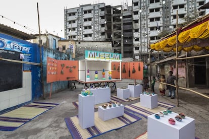 Instalación museo del diseño en Dharavi.