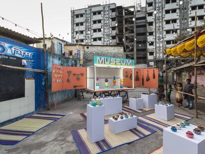 Instalación museo del diseño en Dharavi.