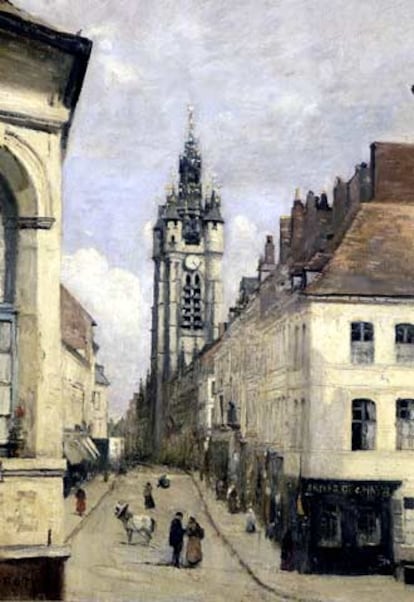 <i>El campanario de Douai</i> (1871), de Corot, procedente del Museo del Louvre.