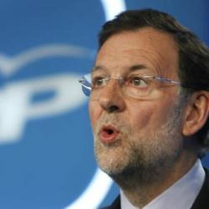 El presidente del PP, Mariano Rajoy