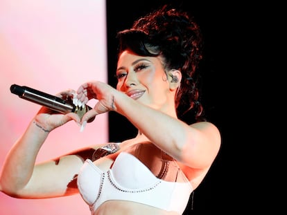 The Colombian-American singer Kali Uchis, during the last day of the 2023 Estéreo Picnic Festival, in the Colombian municipality of Briceño.