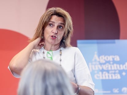 La vicepresidenta tercera y ministra para la Transición Ecológica y el Reto Demográfico, Teresa Ribera, el miércoles en Madrid.
