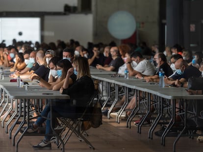 Pruebas de acceso a Correos, este domingo en Fira de Barcelona.