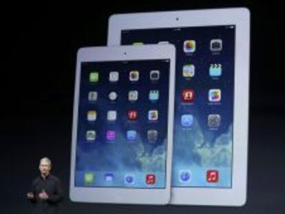 Tim Cook, en la presentación del iPad Air y del nuevo iPad mini.