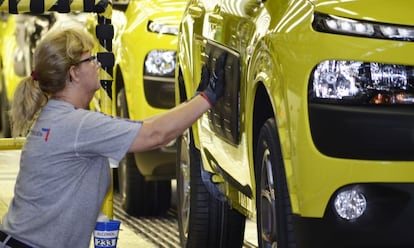 Cadena de montaje del C4 Cactus en la planta de Citro&eacute;n en Villaverde.