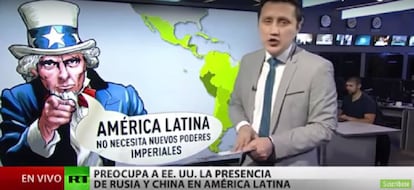El periodista ecuatoriano Tyron Lino informa el martes 6 de febrero sobre un comentario del secretario de Estado de EEUU, Rex Tillerson: "América Latina no necesita nuevos poderes imperiales".