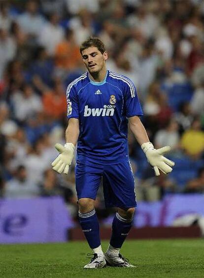 Iker Casillas en el partido de vuelta de la Supercopa frente al Valencia, en agosto del año pasado.