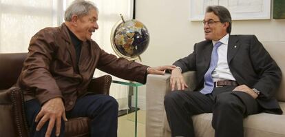 Lula, este miércoles en São Paulo con el presidente de Cataluña.
