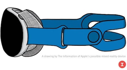 Diseño de concepto de las gafas de realidad mixta de Apple.