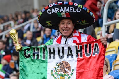 Caramelo durante México vs Italia