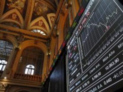 Interior de la Bolsa de Madrid