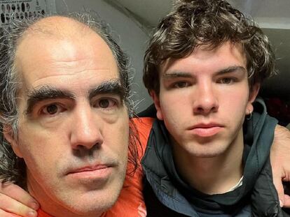 Yago Negrón y su padre Giacomo Negronetti, en una foto publicada en su cuenta de Instagram.
