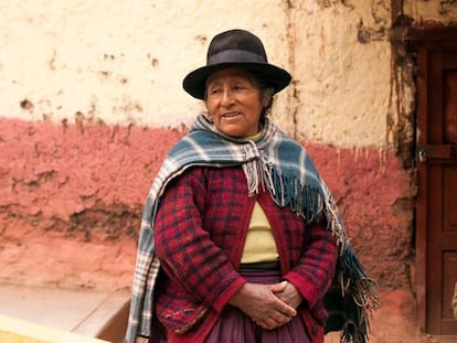 Mujer ind&iacute;gena en Pasco, Per&uacute;.