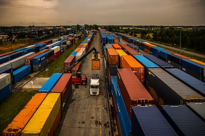 Terminal de carga en Malaszewicze (Polonia), una localidad fronteriza con Bielorrusia convertida en paso clave de mercancías ferroviarias.