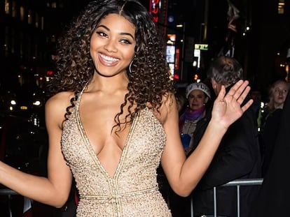 La modelo Danielle Herrington en Nueva York el pasado 14 de febrero.