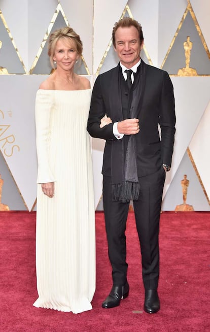 Sting y Trudie Styler, de Valentino.