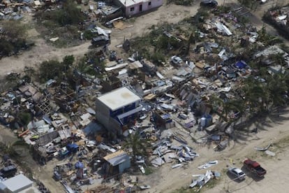 Vista de una de las zonas afectadas por el huracán Odile.
