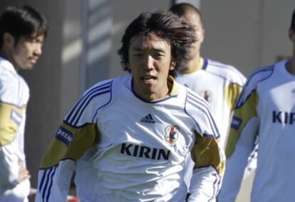 Nakamura en un entrenamiento con la selección en Sudáfrica 2010.
