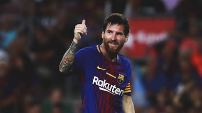 Messi, en el partit de Lliga contra el Betis.