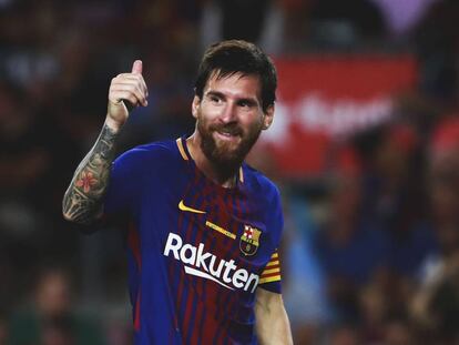 Messi, en el partit de Lliga contra el Betis.