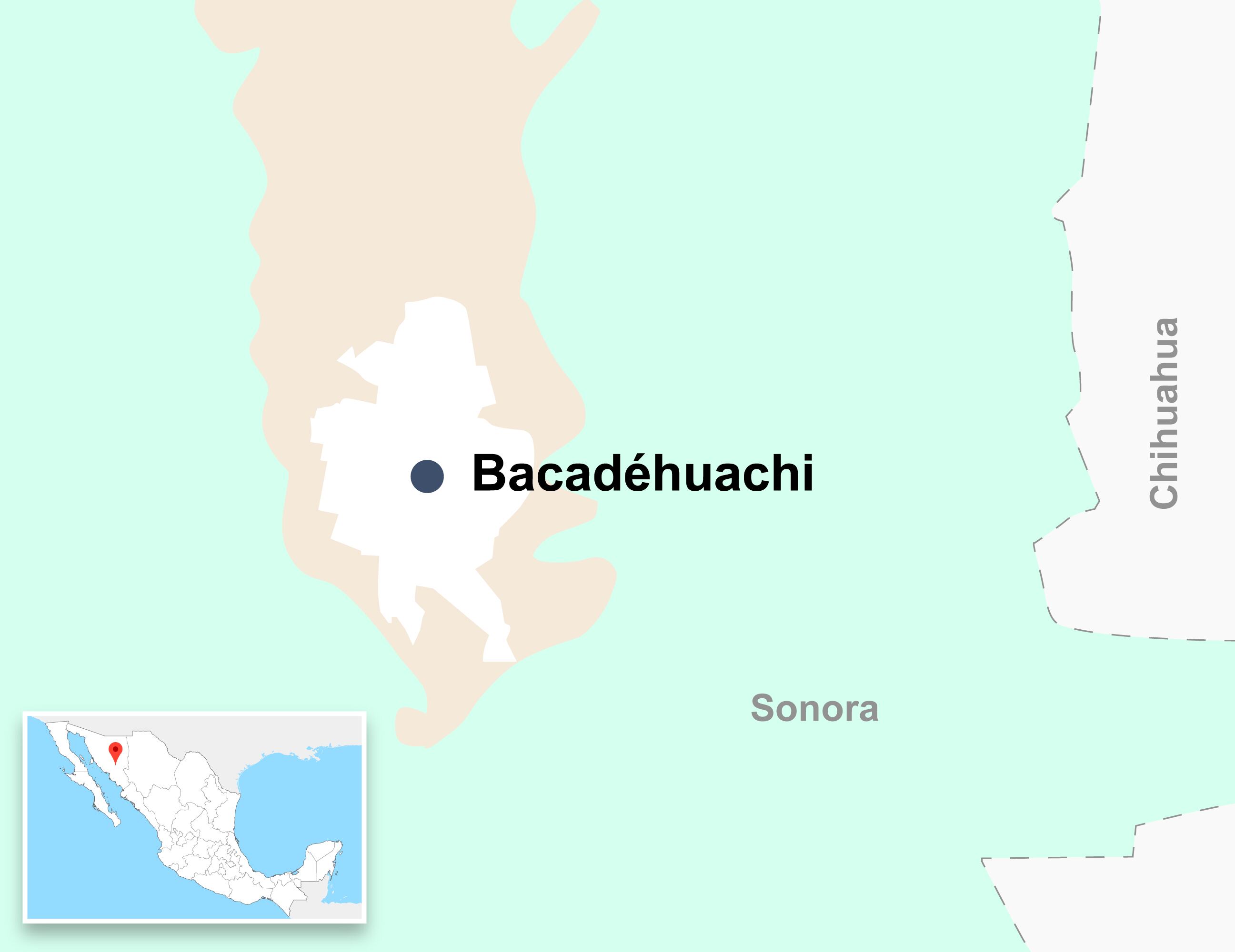 El yacimiento de litio de Bacadéhuachi se ubica en el este de Sonora, hacia la frontera estatal con Chihuahua.