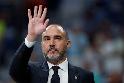 Chus Mateo, durante la final liguera ante el Valencia.
