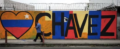 Grafiti dedicado a Ch&aacute;vez en Ciudad de Panam&aacute;.