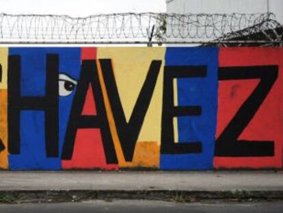 Grafiti dedicado a Ch&aacute;vez en Ciudad de Panam&aacute;.