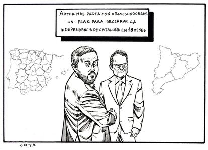 EL PAÍS estrena una serie gráfica que pretende dirigir una mirada distinta sobre uno de los temas destacados de la semana. Hoy, el reto independentista del Gobierno catalán, en seis dibujos