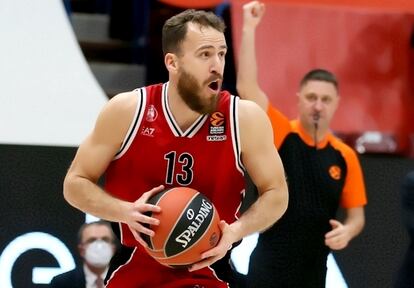 Sergio Rodríguez, en un partido de la presente Euroliga con Armani Milán. euroleague