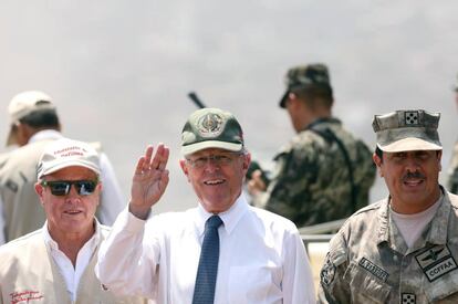 Kuczynski participa en un evento militar, este martes. 