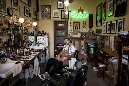 Miguel Leão owns the Belarmino, a traditional barbershop with a modern edge.